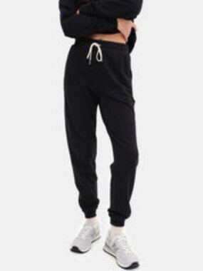MATE The Label Black Slouchy Terry Joggers 100% Organic Cotton size M